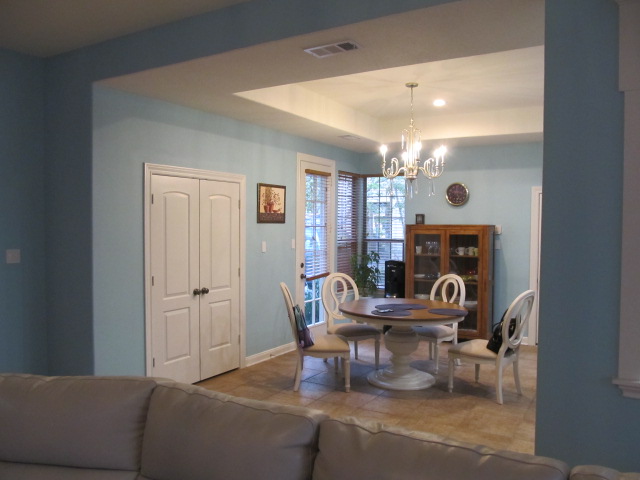 Blue Dining Room Interior Painting project photo in Houston Area, TX