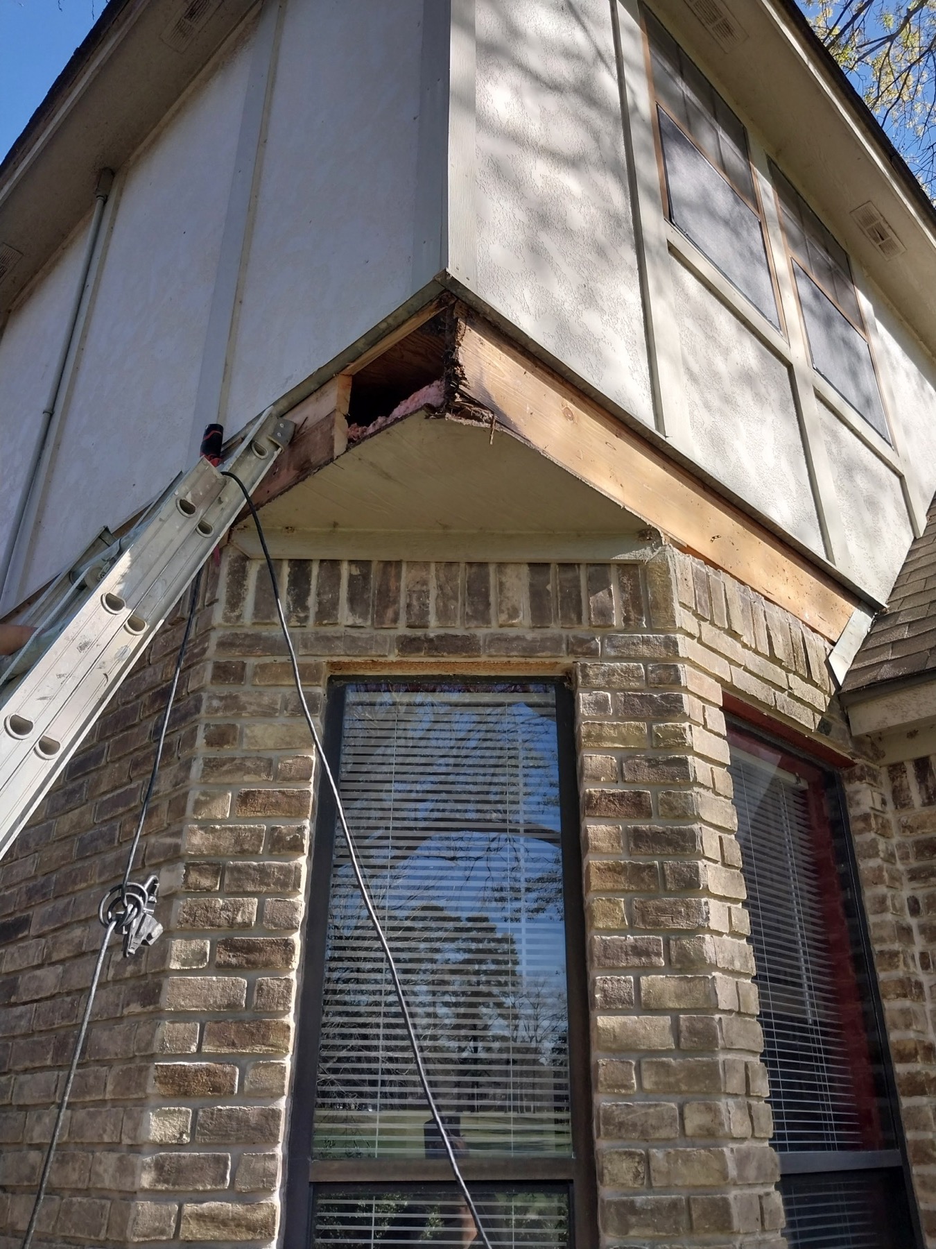 Exterior Trim Repair Before Painting project photo in Houston Area, TX